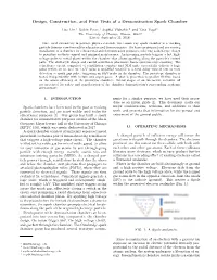 Design, Construction, and First Tests of a Demonstration Spark Chamber