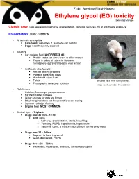 Ethylene Glycol (EG) Toxicity Extended Version