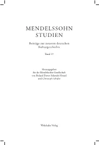 Mendelssohn Studien
