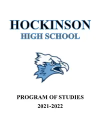 Program of Studies 2021-2022
