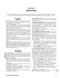 Seattle Building Code, Chapter 2, Definitions