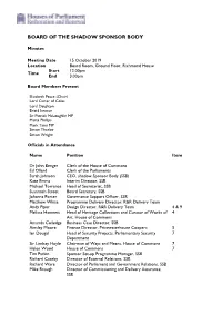 Board of the Shadow Sponsor Body