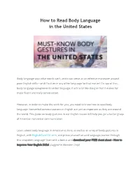 Body Language and Gestures.Pdf