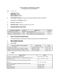 CV Master Form