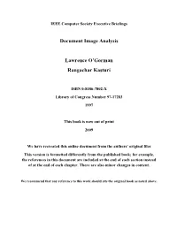 Document Image Analysis