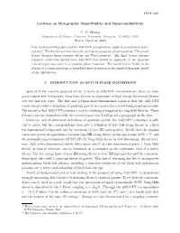Lectures on Holographic Superfluidity and Superconductivity