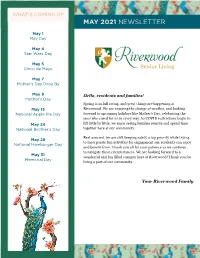 May 2021 Newsletter