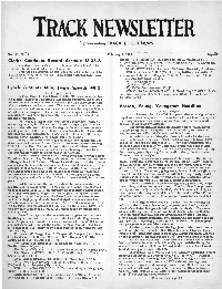 NEWSLETTER Supplementing TRACK & FIELD NEWS