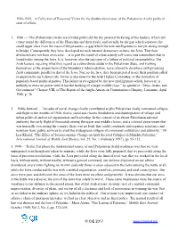 1945-1949 Reasoned Views for Palestinian Arabs