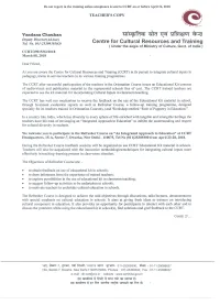 Combined List of Teachers Invited for Refresher Course From