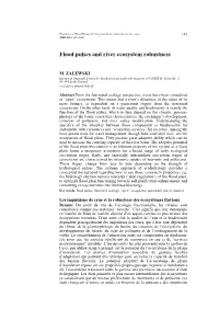 Flood Pulses and River Ecosystem Robustness