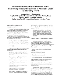 Intermodal Public Transport Stations Represent a Rapidly Evolving And