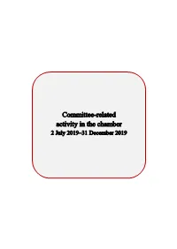 Matters Referred to Committees During the Reporting Period, 104 Matters Were Referred to Senate Committees for Inquiry and Report