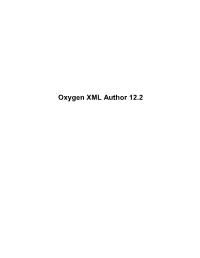 Oxygen XML Author 12.2
