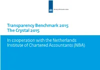 Transparency Benchmark 2015 the Crystal 2015 in Cooperation with The