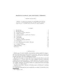 BROWNIAN MOTION and LIOUVILLE's THEOREM Contents