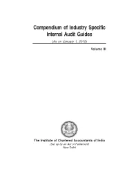 Compendium of Industry Specific Internal Audit Guides (As on January 1, 2015)