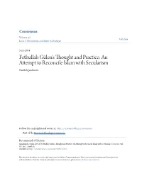 Fethullah Gülen's Thought and Practice: an Attempt to Reconcile Islam with Secularism Nazila Isgandarova