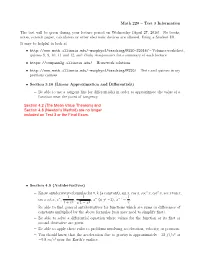 The Mean Value Theorem) – Be Able to Precisely State the Mean Value Theorem and Rolle’S Theorem