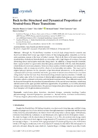 The Structural and Dynamical Properties of Neutral-Ionic Phase Transitions