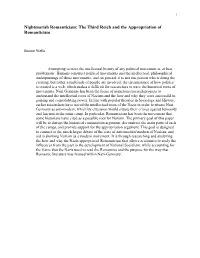 The Third Reich and the Appropriation of Romanticism