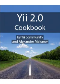 "Yii 2.0 Cookbook"