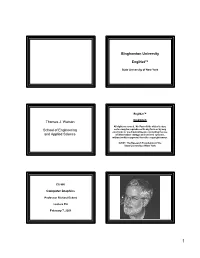 Computer Graphics Software –Fast, but Non-Portable –Difficult to Program –Prone to Errors