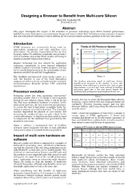 Designing a Browser to Benefit from Multi-Core Silicon