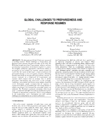 Global Challenges to Preparedness and Response Regimes