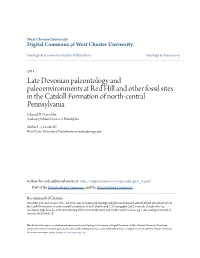 Late Devonian Paleontology and Paleoenvironments at Red Hill and Other Fossil Sites in the Catskill Formation of North-Central Pennsylvania Edward B