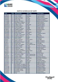 Match Schedule by Date
