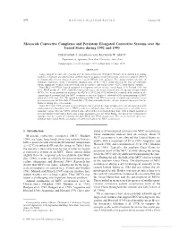 Mesoscale Convective Complexes and Persistent Elongated Convective Systems Over the United States During 1992 and 1993