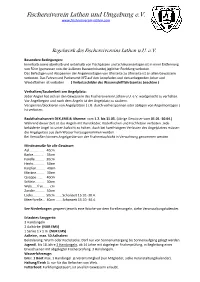 Regelwerk Des Fischereivereins Lathen U.U