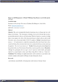 Report on Self-Management of Mental Wellbeing Using Bonsai As An