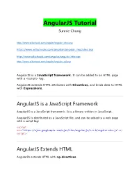 Angularjs Tutorial