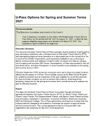 CO00425 U-Pass Options for Spring and Summer Terms 2021 Report.Pdf