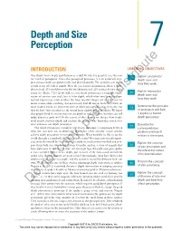 Depth and Size Perception 7