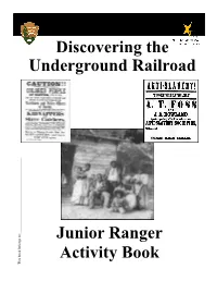 Discovering the Underground Railroad Junior Ranger Activity Book