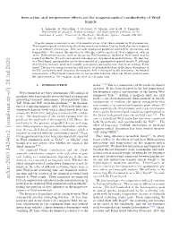 Interaction and Temperature Effects on the Magneto-Optical Conductivity Of