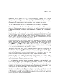 Manifesto 52 Former MEP Immunity of Carles