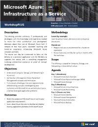 Microsoft Azure: Infrastructure As a Service