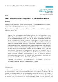 Non-Linear Electrohydrodynamics in Microfluidic Devices