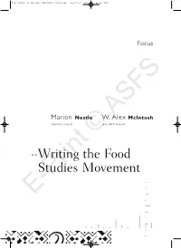 Writing the Food Studies Movement
