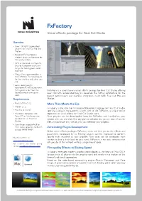 Fxfactory Visual Effects Package for Final Cut Studio