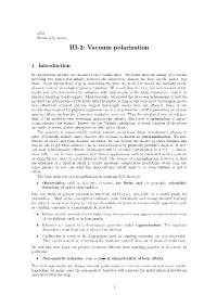 III-2: Vacuum Polarization