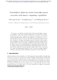 Probabilistic Skeletons Endow Brain-Like Neural Networks with Innate Computing Capabilities