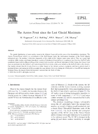 The Azores Front Since the Last Glacial Maximum