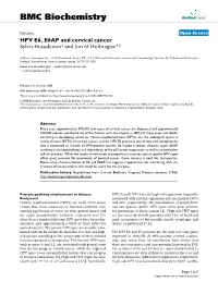 View Open Access HPV E6, E6AP and Cervical Cancer Sylvie Beaudenon1 and Jon M Huibregtse*2