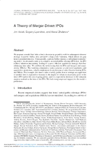 A Theory of Merger-Driven Ipos