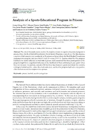 Analysis of a Sports-Educational Program in Prisons